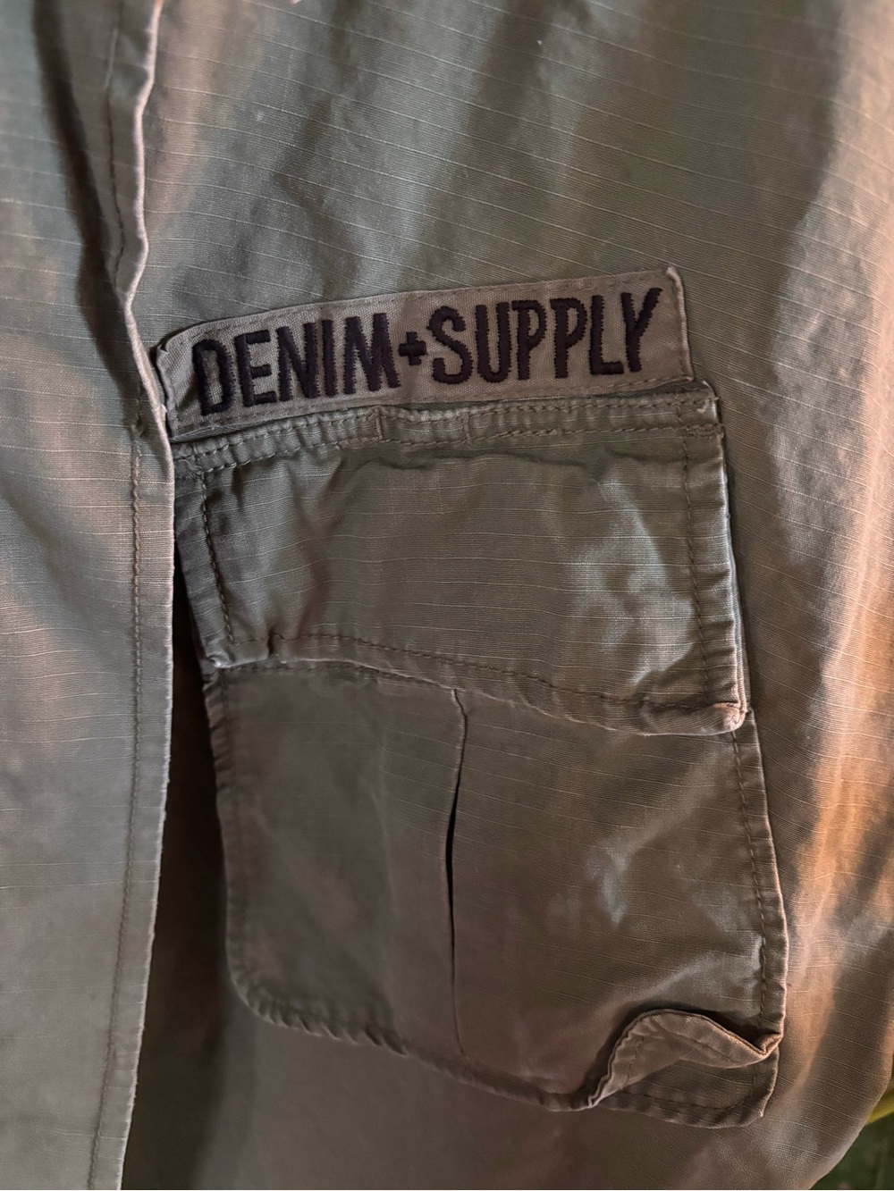 Denim & Supply Ralph Lauren Military Utility Shirt Jacket Olive Green Large - Picture 3 of 8
